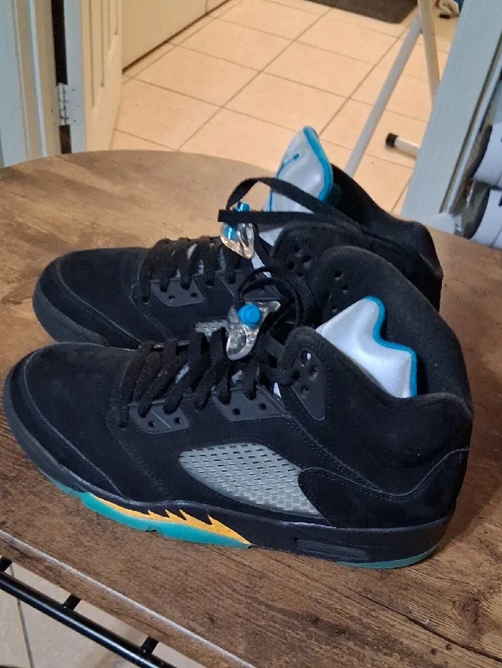 Jordan black suede